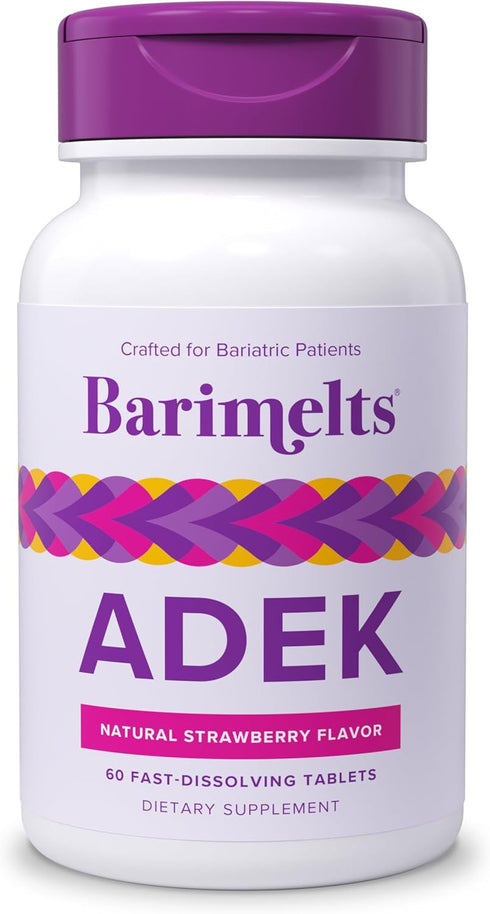 Barimelts ADEK - 60 Fast-Dissolving Tablets (2-Month Supply) - Sugar-Free Bariatric Vitamins for Women Including Vitamin A, Vitamin D, Vitamin E &...