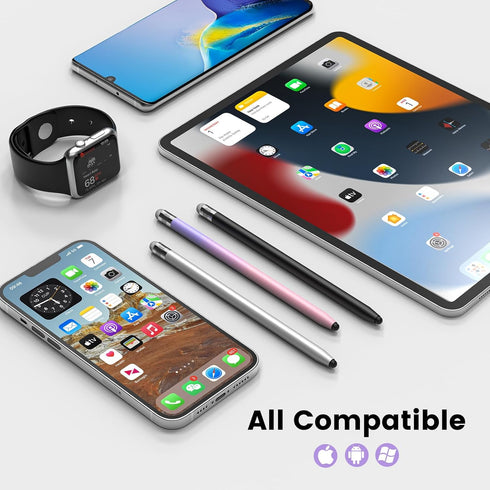 Stylus Pen for ipad, 3-in-1 Universal Stylus Pen for Touch Screen High Sensitivity Ipad Pencil Compatible for iPhone Apple Android Smartphone Tabl...