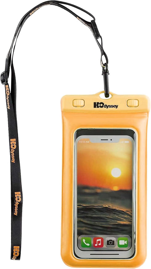 Waterproof Phone Case and Lanyard - Excellent Waterproof Protection - Floats in The Water Orange......