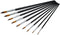 Nylon Paint Brushes Set, Inclined Plane Wooden Long Handle Brush Set Art Artist Professional Painting Supplies for Acrylic Watercolor and Oil Pain...