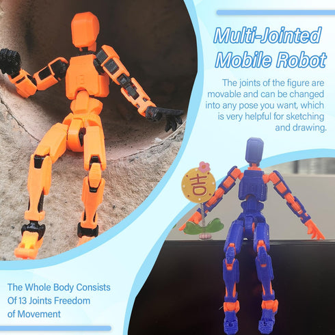 T13 Action Figure Already Assembled, Titan 13 Action Figure, T13 Action Figure 3D Printed Multi-jointed Movable, Dummy 13, Nova 13, Robot 13 Actio...