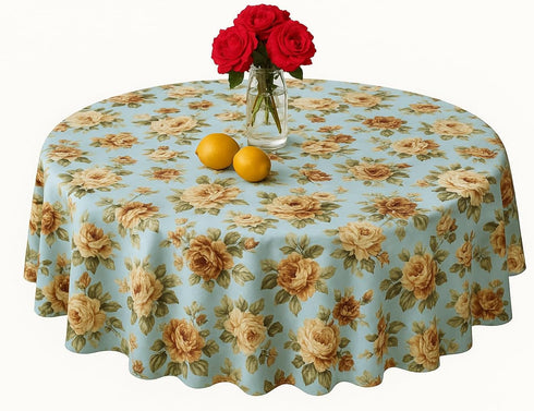 Sana Enterprises Tablecloth Polyester Fabric, Stain and Wrinkle Resistant, for Dining, Kitchen, Parties, Buffet, Weddings or Everyday Use. Seats 1...