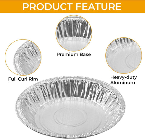 The Baker Celebrations Aluminum Foil Disposable Baking Plates 6-inch Pie Pans Made in USA (Pack of 60)...