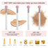 Sibba Foundation Brushes 4 PCS Makeup Setting Powder Blush Beauty Techniques Sponge Angled Stick Liquid Concealer Cream Nose Face Contour Make Up ...