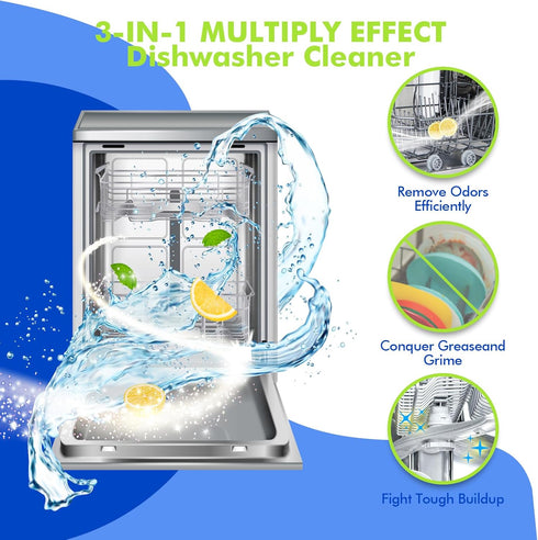 Dishwasher Cleaner and Deodorizer Tablet 25 Count, Deep Cleaning Tablet Helps Remove Limescale, Mineral Buildup and Odor, Formulated to Clean Insi...