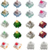 GATERON Keyboard Switches Tester 20PCS, Melodic Magnetic Jade Beer Quinn Mini i Smoothies Switches RGB LED for Mechanical Keyboard (20PCS)...