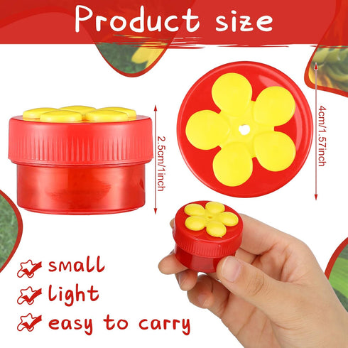 8 Packs Handheld Hummingbird Feeders Window Hummingbird Feeder with Perch Plastic Flower Finger Hummingbird Feeder Mini Hand Feeding Tools for Out...