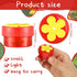 8 Packs Handheld Hummingbird Feeders Window Hummingbird Feeder with Perch Plastic Flower Finger Hummingbird Feeder Mini Hand Feeding Tools for Out...