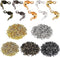 500 Pieces Crimp Beads Calotte Ends Knot Covers for DIY Bracelet Jewelry Making, 5 Colors Clamshell Fold-Over Metal Plated Open Bead Tips Endcaps...