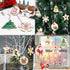 OurWarm 40PCS Wooden Christmas Ornaments Unfinished Wood Slices with Holes, Christmas Crafts DIY Centerpieces Wooden Ornaments to Paint Hanging De...