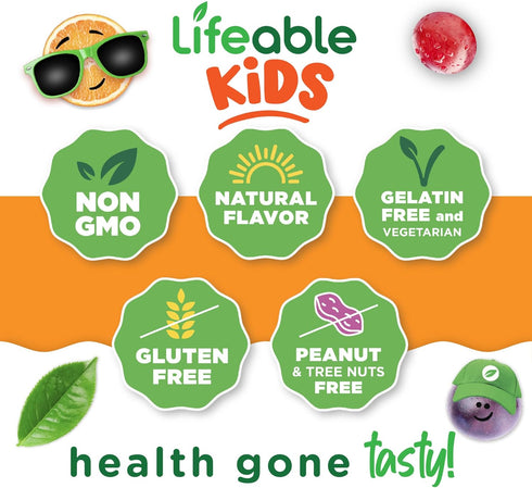 Doctors Finest Multivitamin Gummies for Kids - Vegetarian, GMO-Free & Gluten Free - Great Tasting Fruit Flavors Pectin Chews - 120 Jellies...