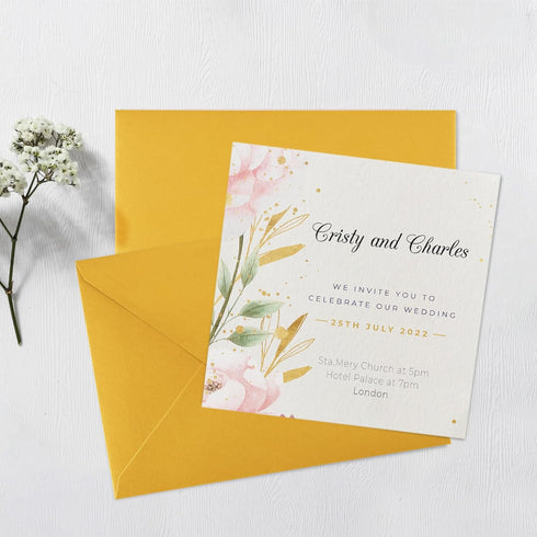 50 Pack 5x7 Envelopes,A7 Invitation envelopes V Flag 5.25 x 7 .25 for 5x7 Cards,Ideal for Invitations,Weddings,Parties,Greeting Cards,Photos(Brigh...