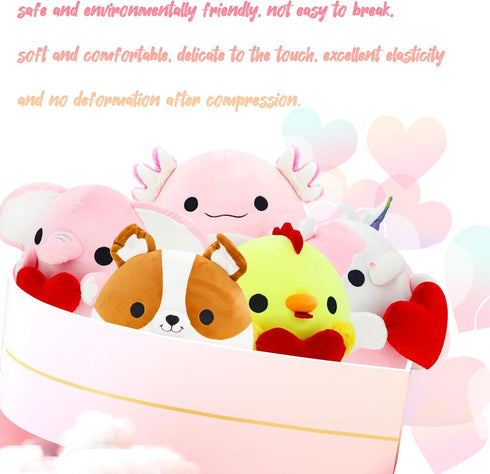 Axolotl Plush Animal, Love Heart Axolotl Plush Toy, Valentine's Day Gift for Girlfriend/Boyfriend 10.8IN(Love-Axolotl)...