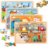 Puzzles for Kids Ages 4-6,24 Pieces Wooden Puzzles for Toddlers Ages 3-5 4-8 3 4 5 6 3-4 Year Olds.4 Pack Car Puzzle Set Children Jigsaw Puzzles f...