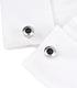 Mens classic cufflinks business wedding shirts gifts (black)...