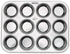 Fox Run Muffin and Cupcake Pan, 12 Standard Cup, Stainless Steel...