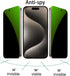 3 PCS Anti-Blue Privacy Tempered Glass for iPhone 15 Pro Anti-Spy Screen Protector Anti-Peeping Film 9H Hardness Anti-scratch 6.1 inch (Green)......