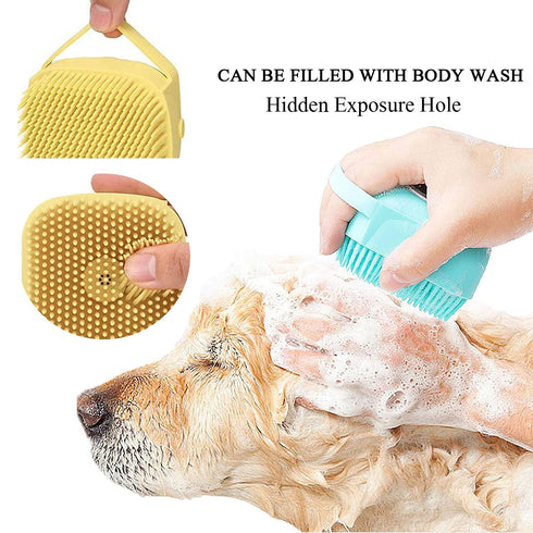 Pet Brush, Dog Shampoo Brush, Pet Bath Massage Brush, Pet Cleaning Brush, Pet Supplies, Dog Supplies, Bath Brush for Dogs Cats...