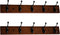 Wall Mount Coat Rack Coat Hooks, Wall hat Hanger,Walnut,2 Pack...