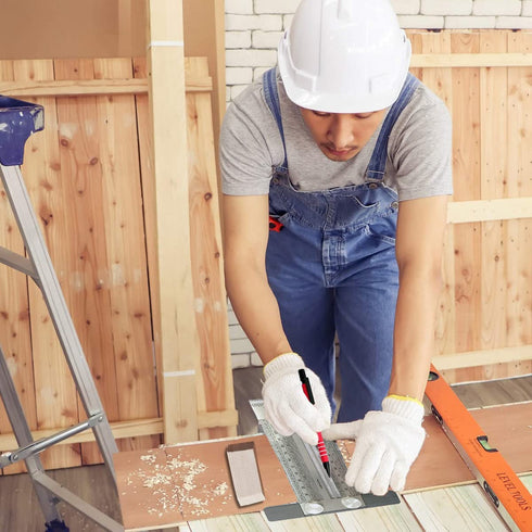 Woodworking Marking T Rulers Ultra Precision,Layout Work Scribe Line Ruler with Holes,Scribing Square Ruler Gauge Measuring Tool Draft Marking Too...