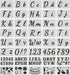 40 Pieces Letter Painting Stencils Reusable Cursive Letter Number Stencils Calligraphy Alphabet Stencil Template Kit Letter Stencils for Painting ...
