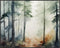 Posterizer 1 pcs- mountains and trees beautiful landscape nature 8-Landscape & Nature Art-Floral Botanical Art- Decor for Home & Office- unframed ...