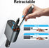 Retractable 3 in 1 Car Charger, Three in one Fast Car Phone Charger, Compatible USB C(Type-C)/Micro USB/Phone, Compatible with IP/Android/Tablets...