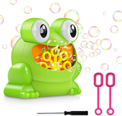Automatic Bubble Machine with 5pcs Bubble Concentrate, Bubble Blower Toys for Kids,Frog Bubble Blower Machine Make Over 500 Bubbles per Minute for...