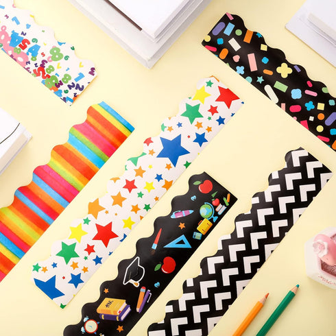 71 Feet Classroom Bulletin Board Borders Confetti Border School Decor Inspirational Quotes Bulletin Board Supplies Scalloped Bulletin Board Trim f...