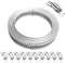 Hose Clamps10FT Metal Strapping+10 Fasteners DIY Cut-To-Fit 304 Stainless Steel Band Clamps Adjustable Large Worm Gear Hose Clamps Assortment Kit ...
