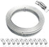Hose Clamps10FT Metal Strapping+10 Fasteners DIY Cut-To-Fit 304 Stainless Steel Band Clamps Adjustable Large Worm Gear Hose Clamps Assortment Kit ...
