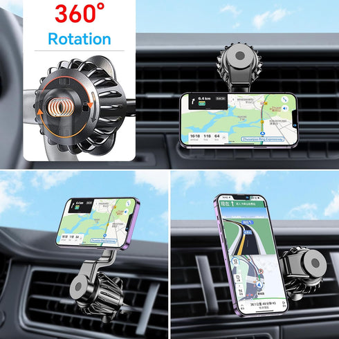 ?2-PACK? Magnetic Phone holder for Car Vent,?Upgraded Clip?car vent magnetic phone mount, ?Strong Magnet ?? 360° Rotation ?Magnetic Air Vent Phone...