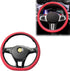 1 PC D Shape Steering Wheel Cover, All Seasons Universal Silicone Car Steering Wheel Protector, Stylish Non-Slip Fit for 15 Inch Flat Bottom Steer...