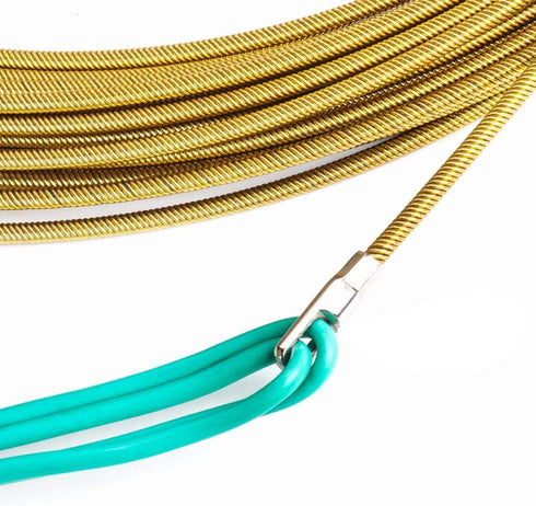 Electrical Wire Threader, 4mm 3 Cores Cable Wire Puller Threading Tool for Right Angle Pipe, Wall Slot and Floor Conduit(5M)...