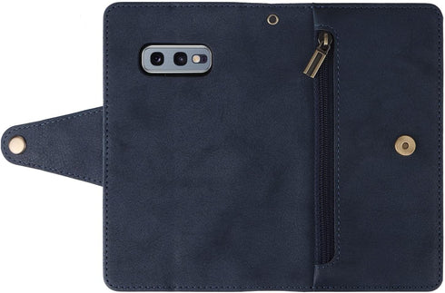 Asuwish Phone Case for Samsung Galaxy S10e Wallet Cover and Tempered Glass Screen Protector Leather Flip Credit Card Holder Stand Lanyard Wrist St...