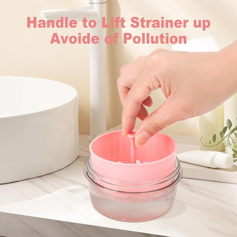 LEAFTOL Denture Bath Case Retainer Case Orthodontic Denture Cup with Strainer, Leak Proof Denture Cleaner Cup easy to clean and dry up, Portable R...