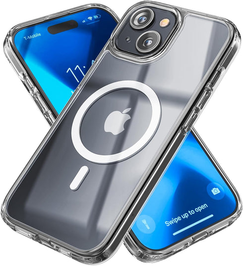 ENCASED Privacy Case, Designed for iPhone 15 (2023) Slim-fit Clear Case with Anti-Spy Screen Protector, 9H Tempered Glass (Compatible with MagSafe...