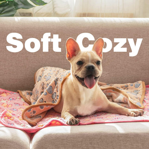Pet Soft Blankets for Dogs - Fluffy Cats Dogs Blankets for Small Medium & Large Dogs, Cute Print Pet Throw Puppy Blankets Fleece?XL,50 * 40"...