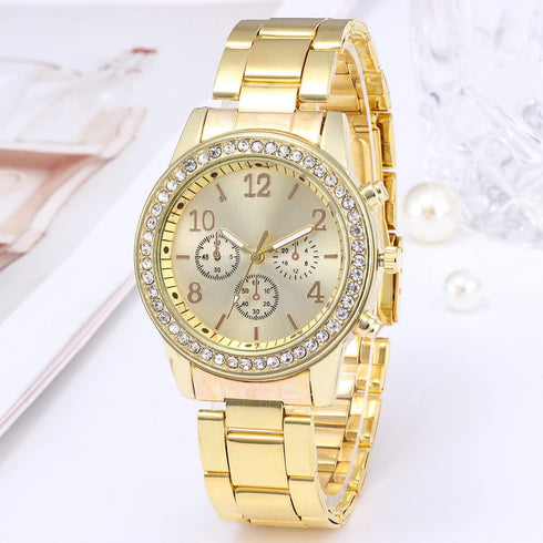 Women Quartz Watches Ladies Casual Wrist Watch Classic Analog Crystals Stainless Steel Watch Gift...