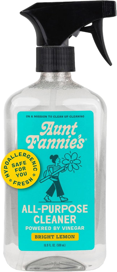 Aunt Fannie's All Purpose Household Cleaner, Multi-surface Spray, Powered by Vinegar for Kitchen, Bath, Windows and Countertops, Lemon Scent (Pack...