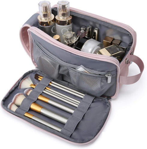 BAGSMART Toiletry Bag for Women, Cosmetic Makeup Bag Organizer, Travel Bag for Toiletries, Dopp Kit Water-resistant Shaving Bag for Accessories, P...