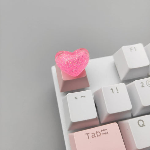 Handmade Cute Keycaps,Compatible with Cherry MX Switches Mechanical Keyboard Pink PBT Keycap,Computer Gaming Keyboards Key Caps,Artisan ESC OEM Pr...