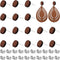 160Pcs Wood Stud Earring Posts with Loop Wooden Earrings Studs for Jewelry Making Earring Findings Earring Pin Studs Wooden Earring Posts with Ear...