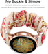 Miimall 20mm Scrunchie Band for Samsung Galaxy Watch FE 40mm, Lightweight Breathable Elastic Strap for Galaxy Watch 7/6/5/4 40mm 44mm, Classy Gala...