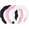3 Pack Spa Headbands for Washing Face, Skincare Headbands Makeup Headband Sponge Face Wash Headband, Terry Cloth Headbands Puffy Hair Band for Was...