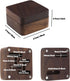 eMagTech Cufflink Box Wooden Cufflink Box Case Magnetic Cufflink Case Jewellery Organisers Accessories for Men Boys 4.7x4.7cm Brown...