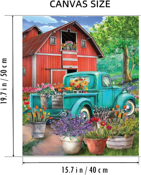 BOMUVI Paint by Number for Adults Beginner Paint by Numbers for Adults Farm Paint by Number Kits Acrylic Painting Paint by Number Kits on Canvas P...