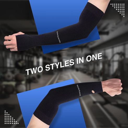 Arm Sleeves for Men Women Work 1 Pair UV Sun Protection UPF Long Sleeves Tattoo Cover Up Sleeves to Cover Arm Sleeves Cooling...