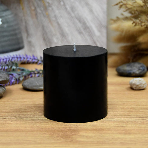 Zest Candle Pillar Candle, 3 by 3-Inch, Black...