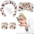 Canitor Spa Headband Wrist Bands Set with Hair Clips Skincare Headband for Washing Face Non Slip Puffy Terry Cloth Makeup Headband Cute Women Teen...
